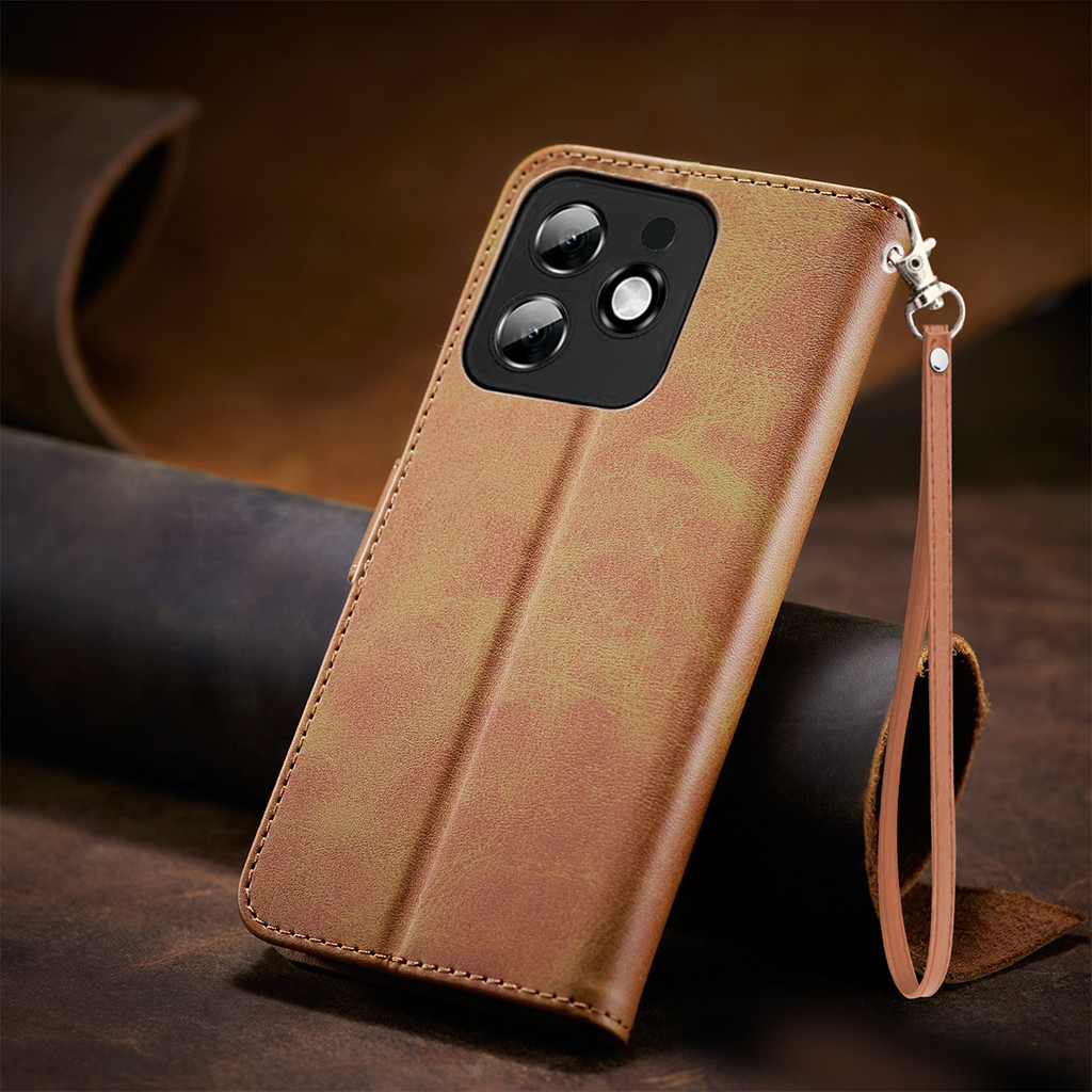 Ốp Điện Thoại YBD Cho Realme Note 70T 70 Note 60 60X Note 50 Realme C53 C63 C61 Flip Style Buckle Leather Cover Vỏ Mềm Bảo Vệ