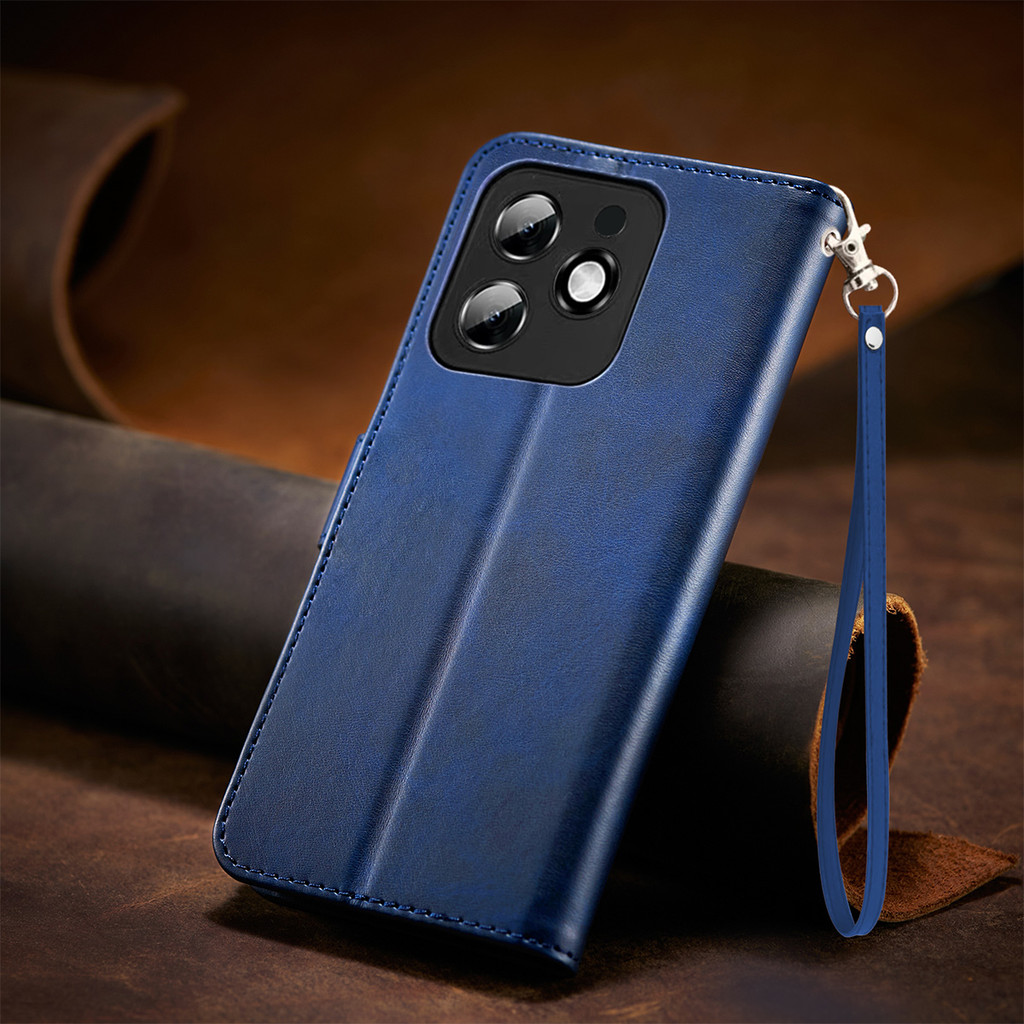 Ốp Điện Thoại YBD Cho Realme Note 70T 70 Note 60 60X Note 50 Realme C53 C63 C61 Flip Style Buckle Leather Cover Vỏ Mềm Bảo Vệ