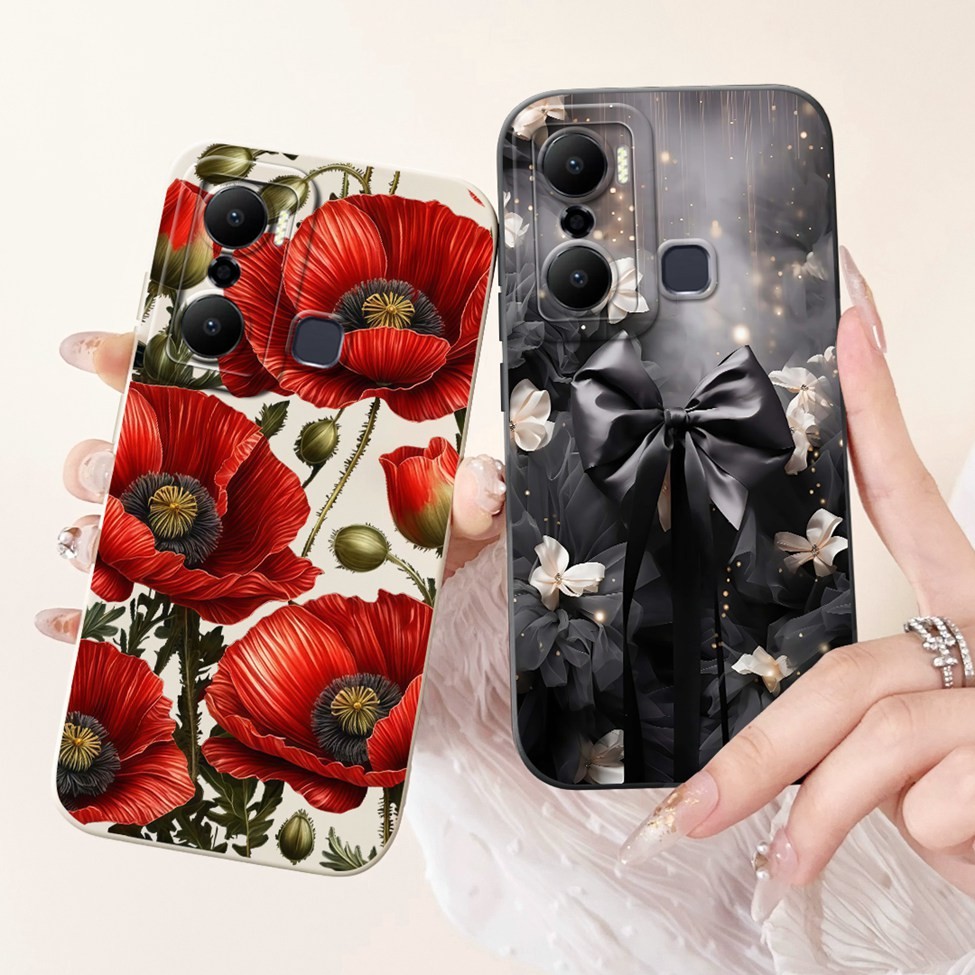 Infinix X6825 Ốp lưng Infinix Hot 20 Play Cover Hoa thời trang sang trọng Kawaii Girl Ốp điện thoại chống sốc hình mèo dễ thương