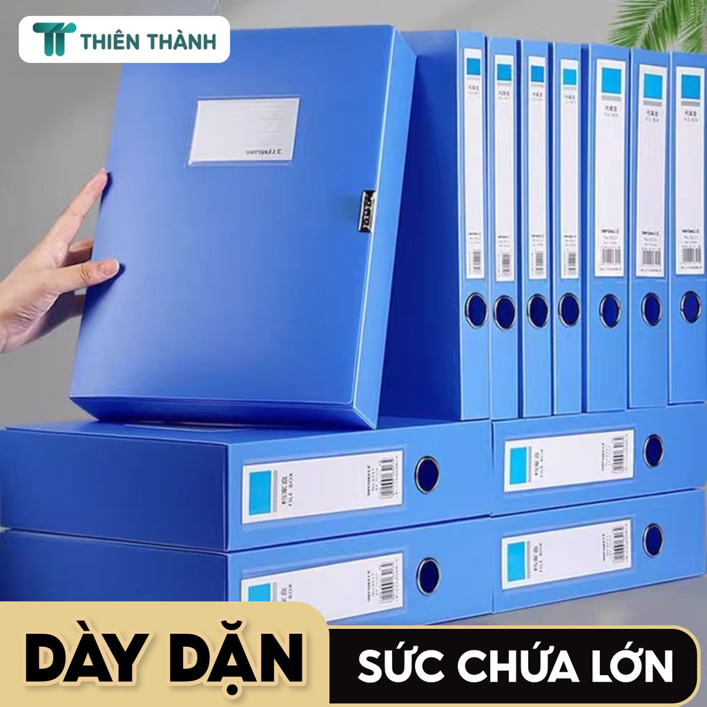 Bìa Hộp Nhựa Đựng Tài Liệu - File Hộp Hồ Sơ A4 Cứng Cáp, Lưu Trữ & Sắp Xếp Giấy Tờ Hiệu Quả