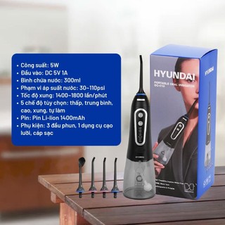 Tăm Nước Hyundai OC-010-BK - 4 đầu phun chuyên nghiệp - Bảo hành chính hãng 12 tháng
