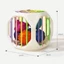 Đồ chơi Montessori QEARY, Khối xây dựng cầu vồng hình học 6 trong 1, Máy phân loại hình động vật dễ thương Nhận dạng màu sắc học tập cho trẻ sơ sinh Đồ chơi phát triển giác quan 0-12 tháng