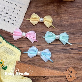 Phong Cách Hàn Quốc 3D Ngọc Trai Nơ Kẹp Tóc Cho Chó Top BB Kẹp Cho Maltese Yorkie Chó Con Chụp Ảnh Phụ Kiện Tóc