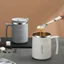 Cốc cà phê giữ nhiệt DONOVANQQ, Cốc giữ nhiệt bằng thép không gỉ hai lớp, Cốc nước cách nhiệt chống bỏng cầm tay dung tích lớn chống trượt ngoài trời