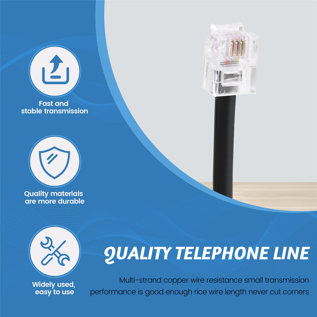 Dây cáp điện thoại RJ11 6P4C Modem ADSL
