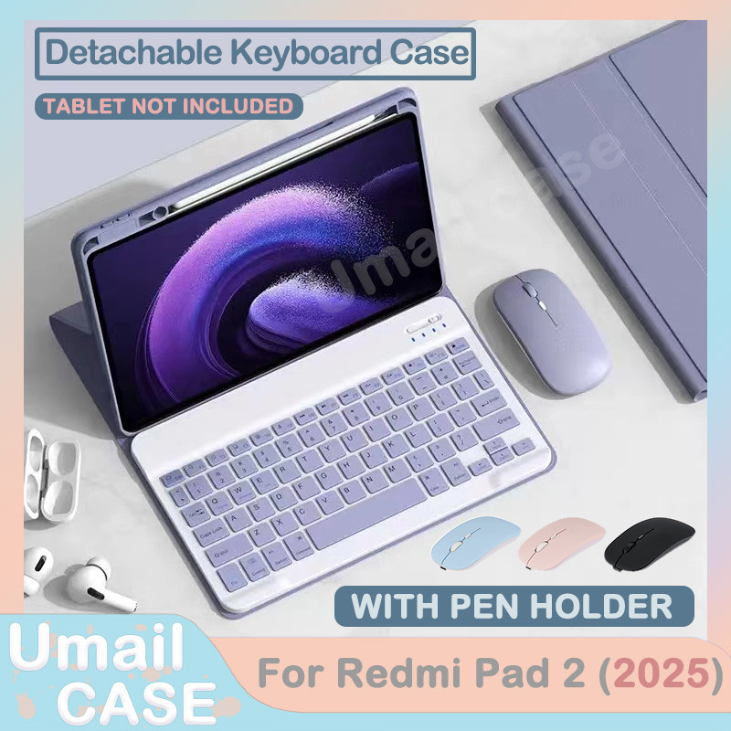 Ốp Bàn Phím Từ Tính Có Thể Tháo Rời Cho Redmi Pad 2 2025 Redmi Pad 2 4G 11inch Vỏ Máy Tính Bảng Chống Sốc