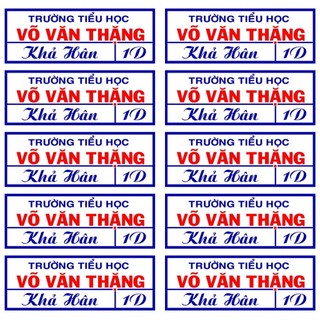 Bảng tên ủi cho bé cấp 1, cấp 2, ấp, in cực nét giao ngay trong ngày, phù hiệu, tên công nhân, học sinh chuẩn phù hiệu