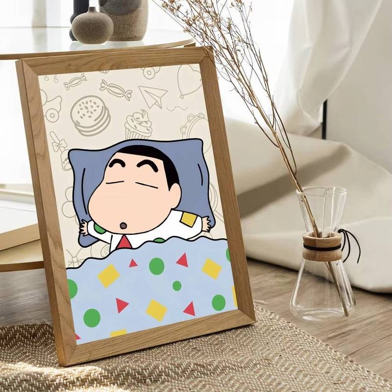 Poster canvas Crayon Shin-chan thích hợp cho phòng, quán bar, quán cà phê, tranh tường nghệ thuật thẩm mỹ