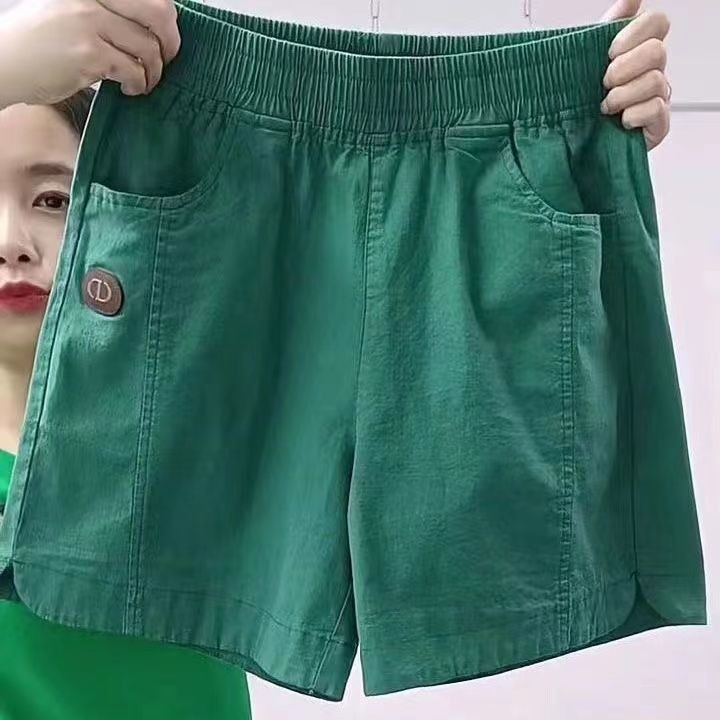 Quần short cạp cao dành cho nữ, phù hợp mùa hè và mặc hàng ngày