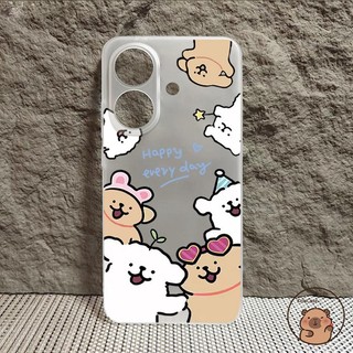 Tương Thích Cho Meizu 21 Note 16 20 18 Pro 17 16 Lucky 08 Meizu Note16 Ốp Điện Thoại Dây Dễ Thương Chó Con Hoạt Hình Màu Trắng Mờ Ngôi Sao Tình Yêu Vỏ Mềm