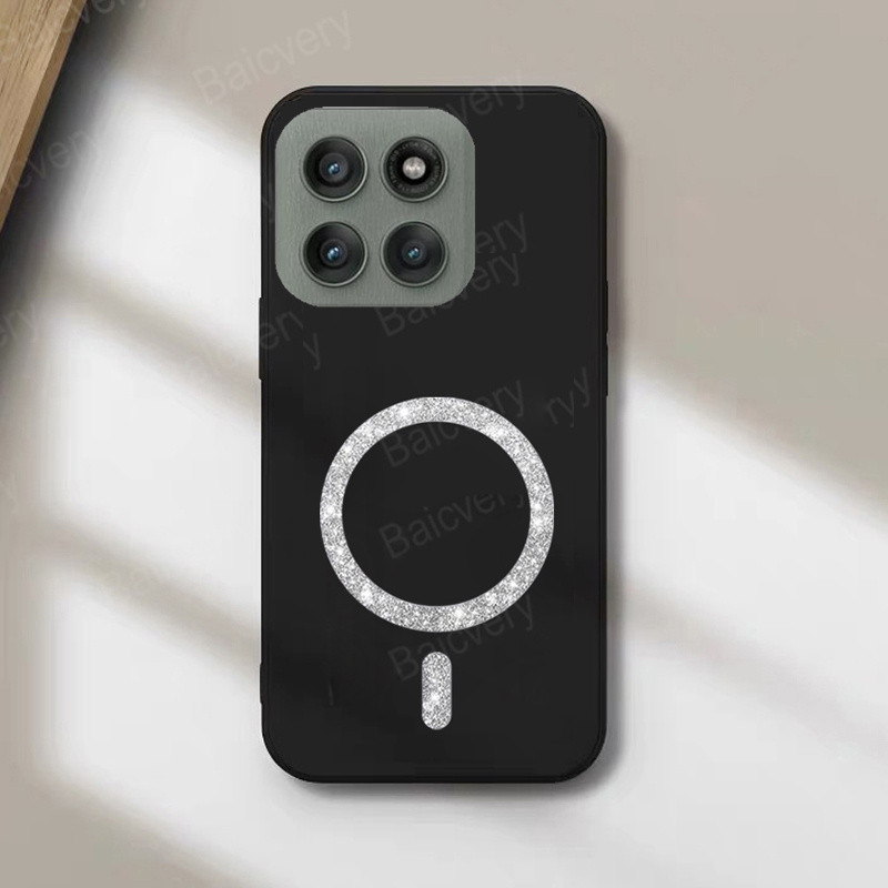 Vỏ Thời Trang Cho Motorola Moto G Style Power Edge 5G 2023 2024 2025 Silicon Mềm Đen Mờ Bao Với Lấp Lánh Không Dây Từ Tính Miếng Dán | BigBuy360 - bigbuy360.vn