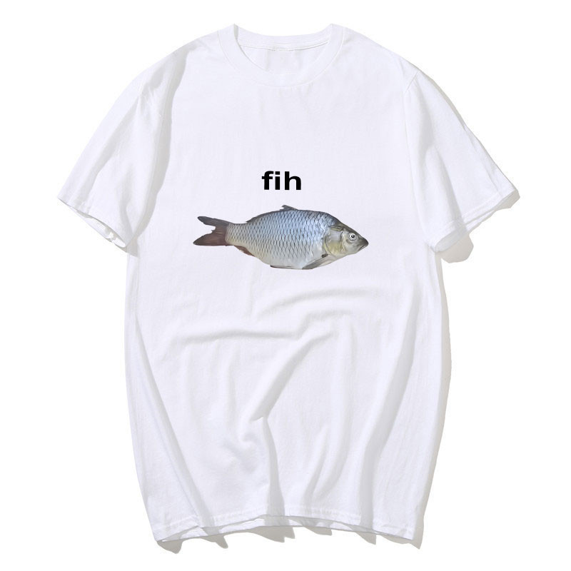 Fih Cá Nhí Nhảnh - Áo Thun Cotton Nam Nữ, Size Lớn, Thời Trang Hàng Ngày
