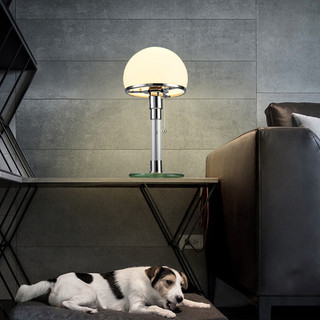 AIMI Đèn Học Đèn Bàn Cổ Sắt Kính Lampshade Led Phòng Ngủ Đầu Giường Đèn Phòng Khách Văn Phòng Đọc Sách Bàn