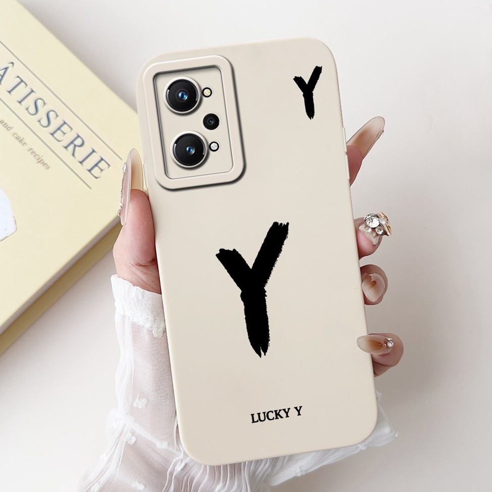 Dành Cho Realme Q5 Pro Ốp Lưng RMX3372 Chữ Thời Trang Đơn Giản Thiết Kế Họa Tiết A-Z Ốp Điện Thoại Silicon Chống Sốc Cho Real me Q5 Pro