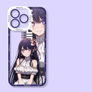 Ốp Lưng Cho Iphone 15 Pro Max 11 12 13 14 Pro Max Cover OSHI NO KO Arima Kana Hoshino Ai Akane Anime Silicone Trong Suốt Camera Bảo Vệ Trong Suốt Vuông Mắt Thiên Thần Vỏ Điện Thoại