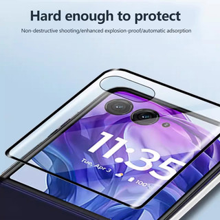 Kính che phủ toàn diện 9D cho Motorola Razr 50 Ultra Razr 2024 50 Plus 2024 Razr + 2024 Tấm bảo vệ màn hình Phim cường lực chống bụi