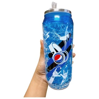 Bình Giữ Nhiệt Vân Đá thể tích 400ML Hình Dáng Lon Nước Dễ Thương, Có Vòi Hút Silicon