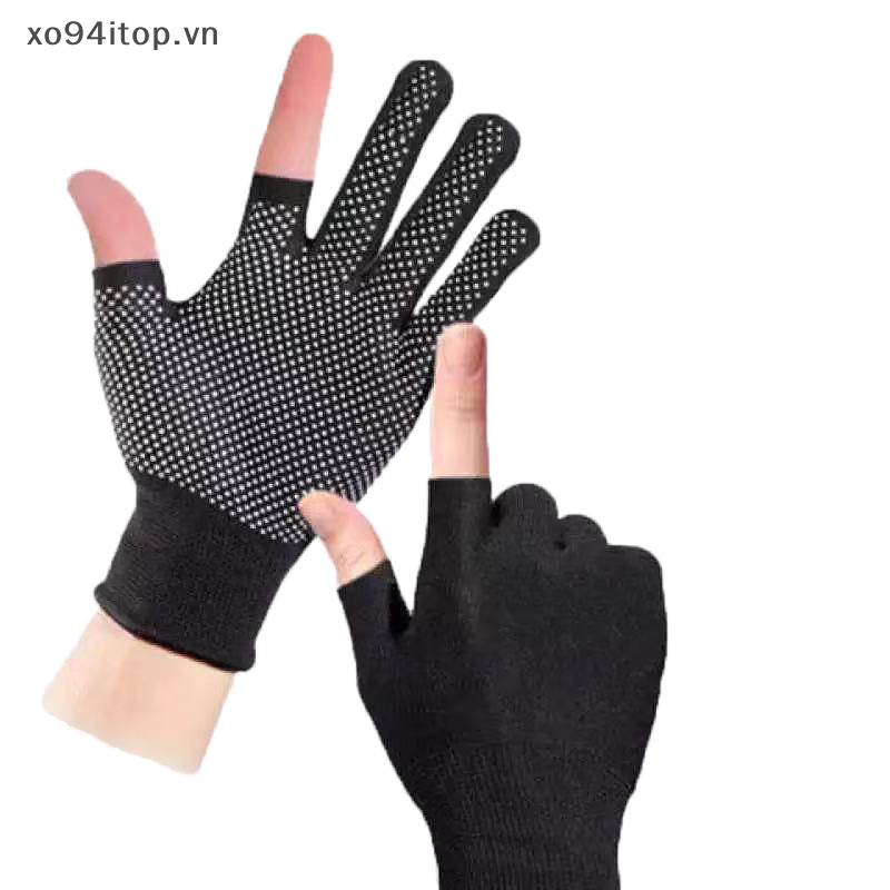 Xoitop Găng Tay Đi Xe Đạp Chống Trơn Trượt Cho Nam, Ngoài Trời, Màn Hình Cảm Ứng Hai Ngón Tay Găng Tay Mỏng VN