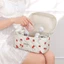 FAVORITEGOODS Túi đựng đồ vệ sinh, Túi đựng đồ vệ sinh du lịch in hình anh đào, Túi đựng đồ bằng vải Cotton cầm tay có dung tích lớn