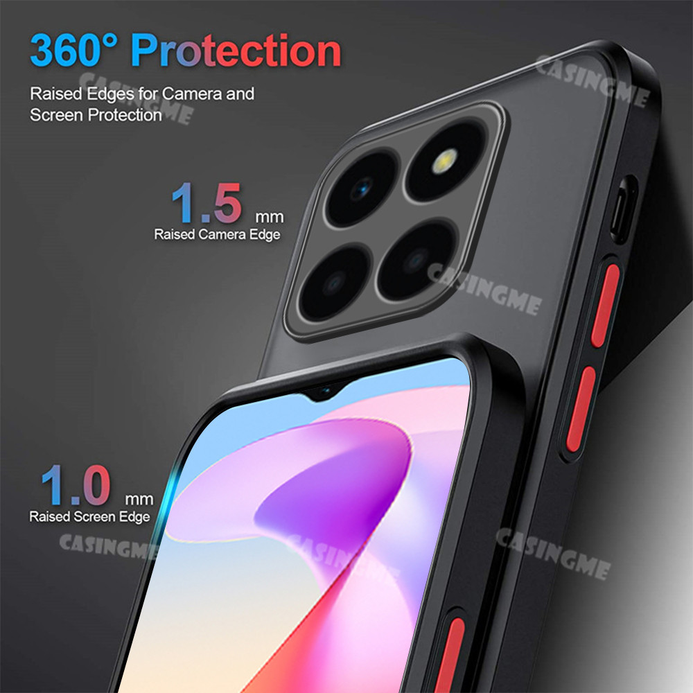 Ốp điện thoại mờ trong suốt chống sốc Honor X6b 2024 cho Honor X6b X 6b X6 b HonorX6b bX6 4G 5G 2024 bảo vệ Camera cho ốp lưng