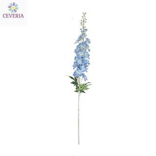 Cành hoa giả  từ lụa Delphinium lớn cao 75 cm, bông to, phù hợp trang trí đám cưới, nhà cửa CEVERIA