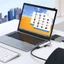 YRBWD USB-C HUB, Bộ chia Type-C hợp kim nhôm khuỷu tay, Máy tính xách tay tốc độ cao đa năng 3 TRONG 1 USB 3.0 Dock Phụ kiện máy tính