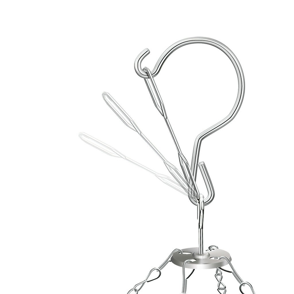 Móc Chùm Inox 20 Kẹp, Treo Quần Áo, Khăn Sữa Cho Bé FE123