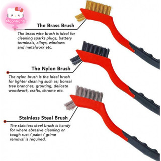 Moonlights Double End Brush Stainles Steel Wire Brush Cleaning Rust Removal Polishing Tool EN