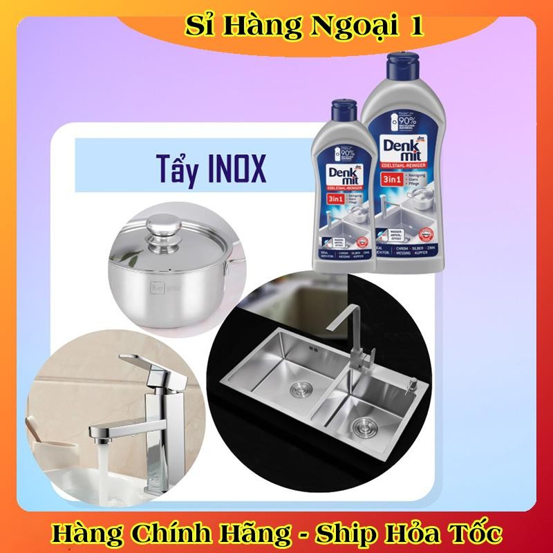 Dung dịch vệ sinh tẩy rửa inox, bồn rửa chén bát, tẩy dầu mỡ trên bếp DENKMIT 3 IN 1 - Dung tích 300ml