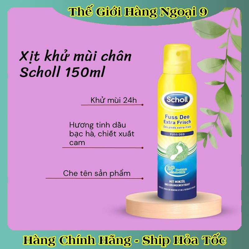 Xịt khử mùi hôi chân và giày Scholl – Nội địa Đức Đủ Bill