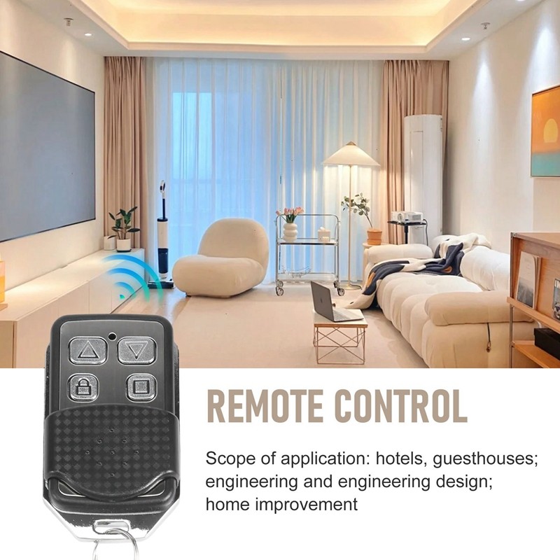 Dụng cụ mở cửa nhà để xe điện 4 nút Điều khiển từ xa không dây 433MHZ Điều khiển từ xa tần số vô tuyến không dây