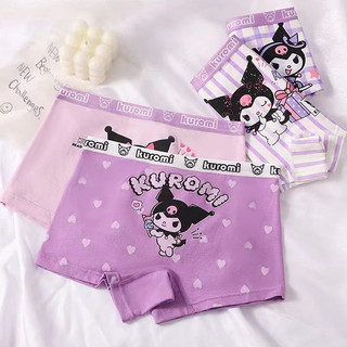 Bộ 4 Quần Lót Kuromi Cho Bé Gái - Thiết Kế Hình Hoạt Hình Mềm Mại Thoải Mái