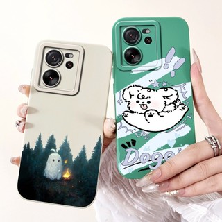 Dành Cho Xiaomi 13T Pro Ốp Lưng Thỏ Đáng Yêu Hoạt Hình Silicon Mềm Chống Sốc TPU Mờ Dành Cho Xiaomi 13T 5G Mi13T 13TPro Vỏ