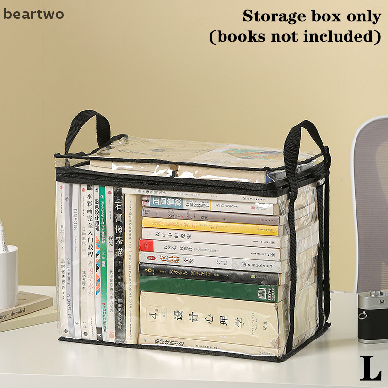 < Beartwo > Hộp Sách Có Thể Gập Lại Ký Túc Xá Sinh Viên Lớp Học Sắp Xếp Sách Trong Suốt Chống Thấm Nước Hộ Gia Đình Tổ Chức Hộp Bảo Quản Đẹp