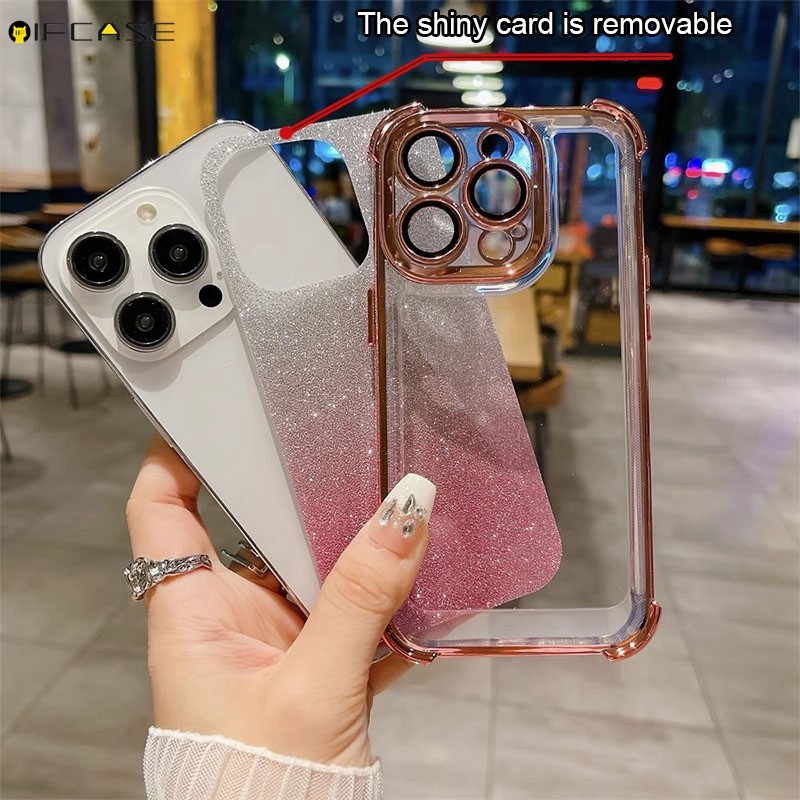 Dành Cho Xiaomi 15T 15 14 14T Civi 3 4 Pro Ultra Xiaomi15T Ốp Điện Thoại Gradient Mạ Sáng Bóng Lấp Lánh Sang Trọng 4 Góc Chống Rơi Vỏ Mềm Chống Sốc Ốp Lưng