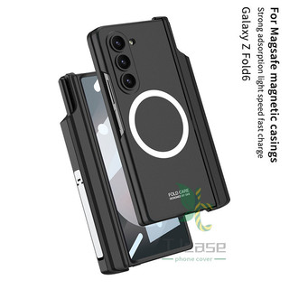 Bản Lề Từ Tính Giá Đỡ Bút Chân Đế Ốp Lưng Samsung Galaxy Z Fold 6 Z Fold 5 Z Fold 4 Sạc Không Dây Mặt Trước Phim Cường Lực Vỏ Cứng (Có Bút)