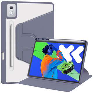 360 ° Xoay Acrylic Dành Cho Lenovo Idea Tab Pro 12.7 12 7 Ốp Lưng TB373FU TB375FC Xiaoxin Pad Pro 12.7 2025 Thế Hệ 2 P12 12.7 Pad 11 M11 K11 B11 Vỏ Máy Tính Bảng Có Giá Đỡ Bút Chì