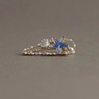 Mauropoli [Hàng có sẵn] Haihai Zhumeng ~ Kẹp tóc sao biển dễ thương Fairy Blue Side Duckbill Clip Bangs Tóc gãy Kẹp tóc nhỏ phù hợp cho nữ