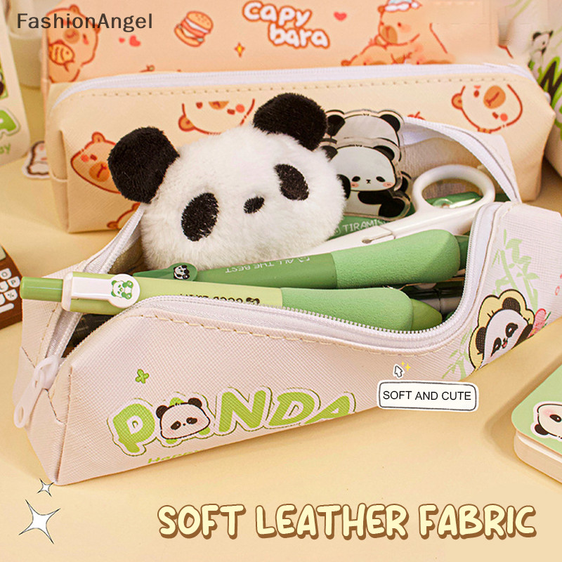 FashionAngel Hoạt Hình Thời Trang Vải Capybara Gấu Trúc Túi Đựng Bút Chì Sáng Tạo Dễ Thương Hộp Văn Phòng Phẩm Dung Tích Lớn Hộp Đựng Bút Chì Đồ Dùng Học Tập TH