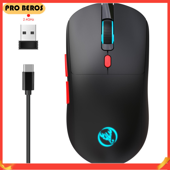 Prrr T20 2.4G Chuột Chơi Game Không Dây 7 Màu Đèn Nền Chuột Công Thái ...