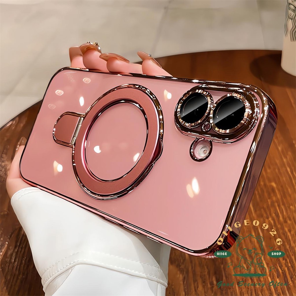 【 Ốp lưng iphone16 】 Vỏ điện thoại mạ khung từ tính iphone16 Pro Max 15 14 13 12 11 cho vỏ iPhone XR / XS Vỏ mềm silicon TPU chống sốc