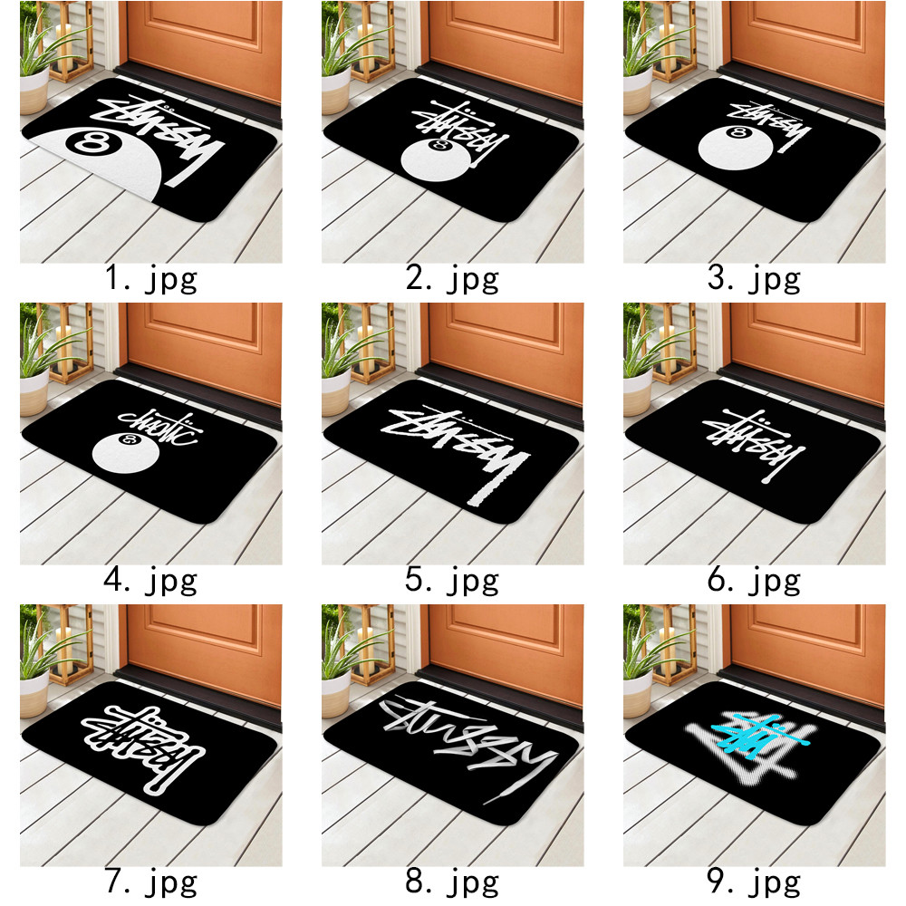 Thảm cửa Art Stussy Logo Thảm chống trượt Tấm lót phòng tắm Tắm Thảm chống trượt (60x40cm)