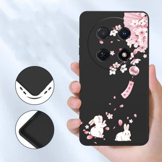 Dành Cho Samsung Galaxy S24 S23 S22 S21 Plus S21 S22 S23 S24 Ultra Ốp Lưng Điện Thoại Hoa Mai Thỏ Silicon Vuông Cạnh Mềm