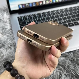 Ốp Điện Thoại mờ Sơn kim loại Sa mạc vàng Vỏ Chống Sốc Mềm Cho iPhone 16 Pro Max 15 14 13 12 11 Pro Max