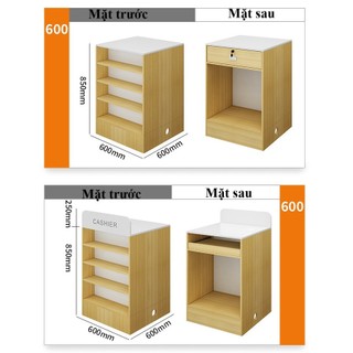 Quầy tiếp tân, thu ngân, tính tiền gỗ MDF QTT431 - VĐ Smart Furrniture NỘI THẤT LẮP RÁP VIENDONGADV