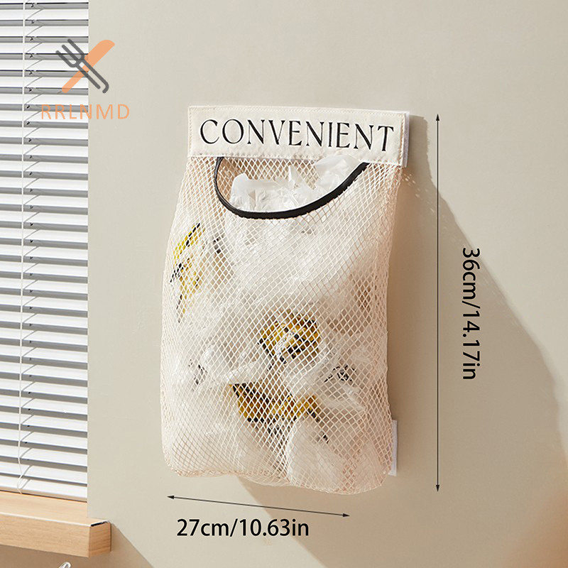 Rrlnmd > 1 Túi Lưới Treo Lưu Trữ Nhà Bếp Túi Đựng Rác Dụng Cụ Bảo Quản Treo Tường Dung Tích Lớn Túi Bảo Quản Bao Bì Túi Nhựa MỚI
