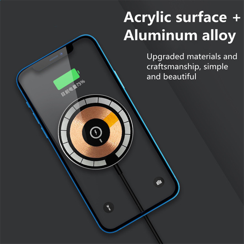 Điện Thoại Sạc Không Dây Từ Tính 65W Sạc Không Dây Nhanh Siêu Mỏng Bảo Vệ An Toàn Cho Android Cho iPhone 14 13 11 12 Pro MAX Mini USB C 8 Plus XR X XS MAX Airpods