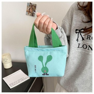 Túi xách nữ AllGIFT, túi vải mini đựng đồ ăn nhẹ cầm tay, túi nhỏ đựng tai nghe phong cách Hàn Quốc