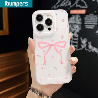 ibumpers Ốp Lưng iPhone Coquette nơ Hồng Họa Tiết Ốp Điện Thoại TPU Trong Suốt nhám Mờ Silicon Mềm Chống Sốc Chống Bẩn Cho Iphone 16 15 14 12 13 11 Pro Max IP 7 8 Plus X XS XR