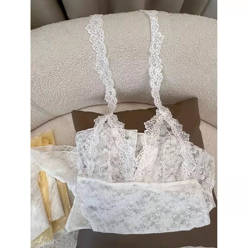 Milyfashion Dây Cổ Ren Camisole Nữ Mùa Thu Ngọt Ngào Nóng Cô Gái Bên Trong Mặc Bên Ngoài Ren Đẹp Nhỏ Top